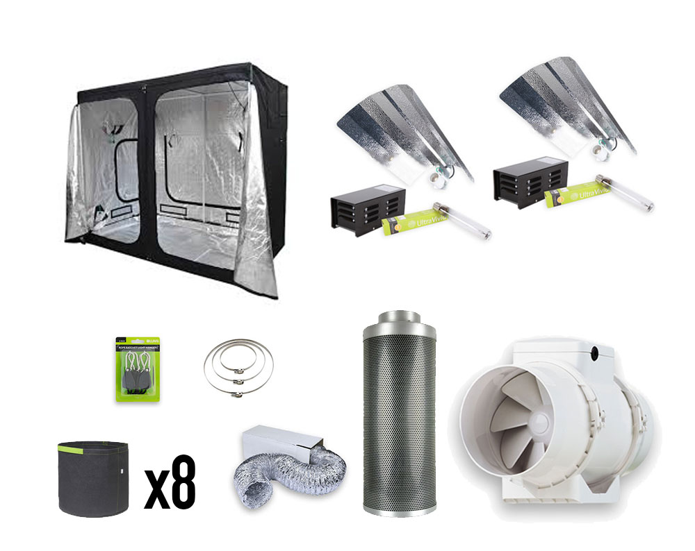Complete Grow Tent kit 600w Digital Light Fan Filter 1m x 1m x 2m 